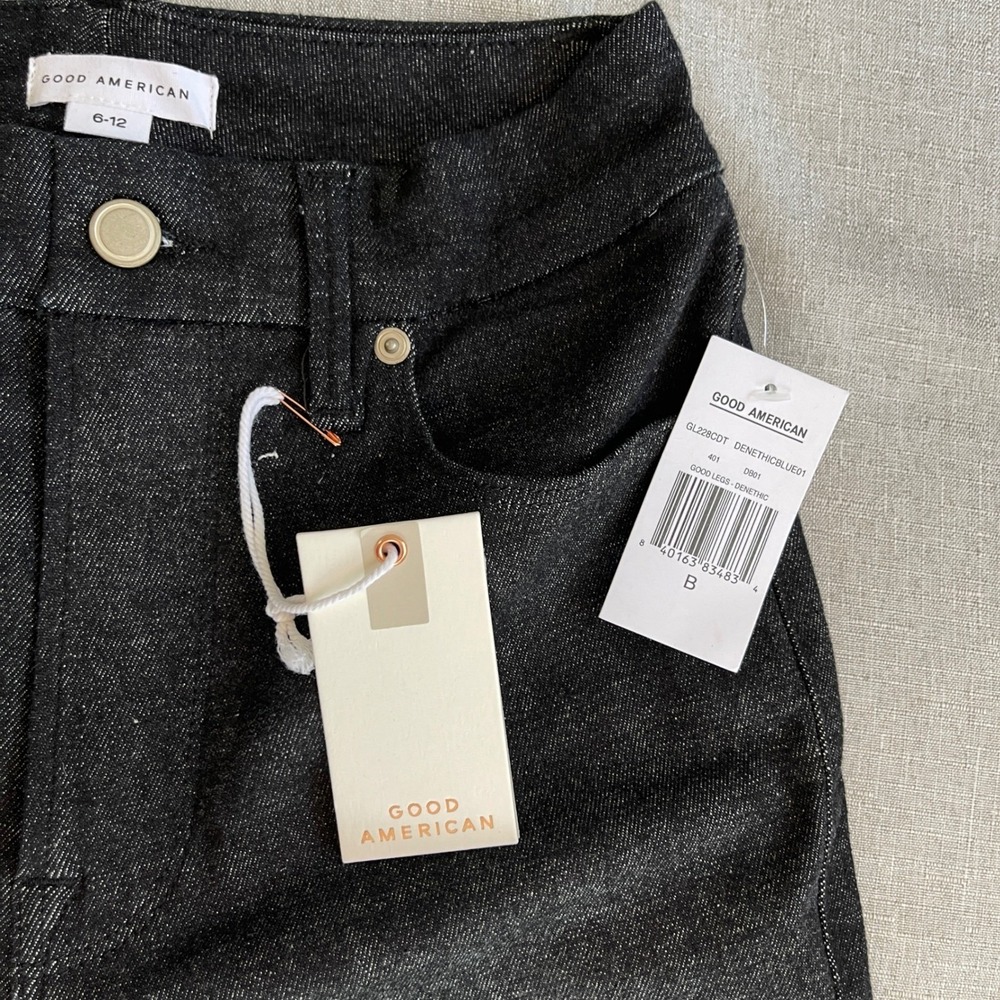 Good American Always Fits Good Legs Skinny Jeans Womens 6-12 Black NEW - Picture 8 of 16